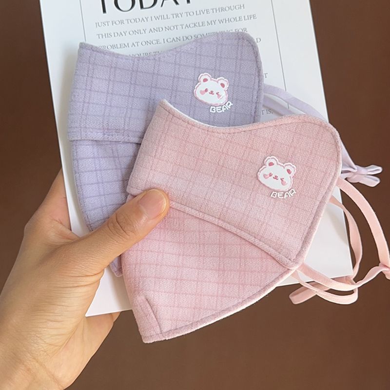 儿童保暖口罩冬季加绒加厚透气护眼角显脸小防寒东北上学防冻面罩