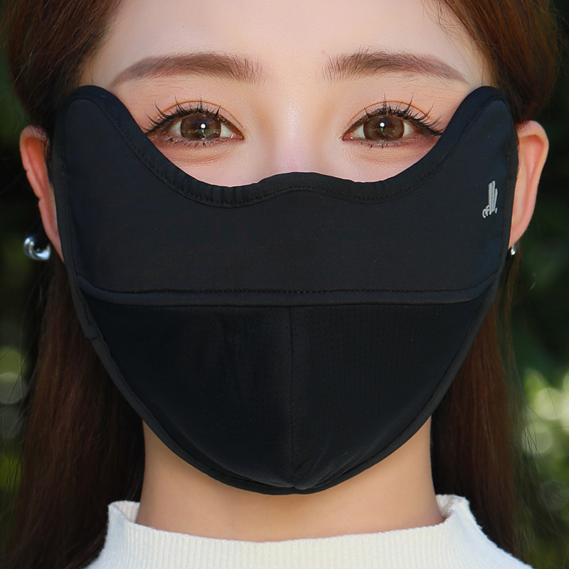 口罩女冬季保暖高颜值鱼骨护眼角显脸小防寒防风骑车开车防冻面罩