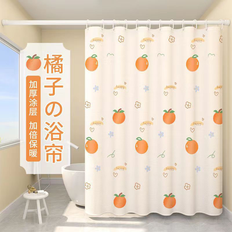 热销新品北欧涤纶浴帘外贸