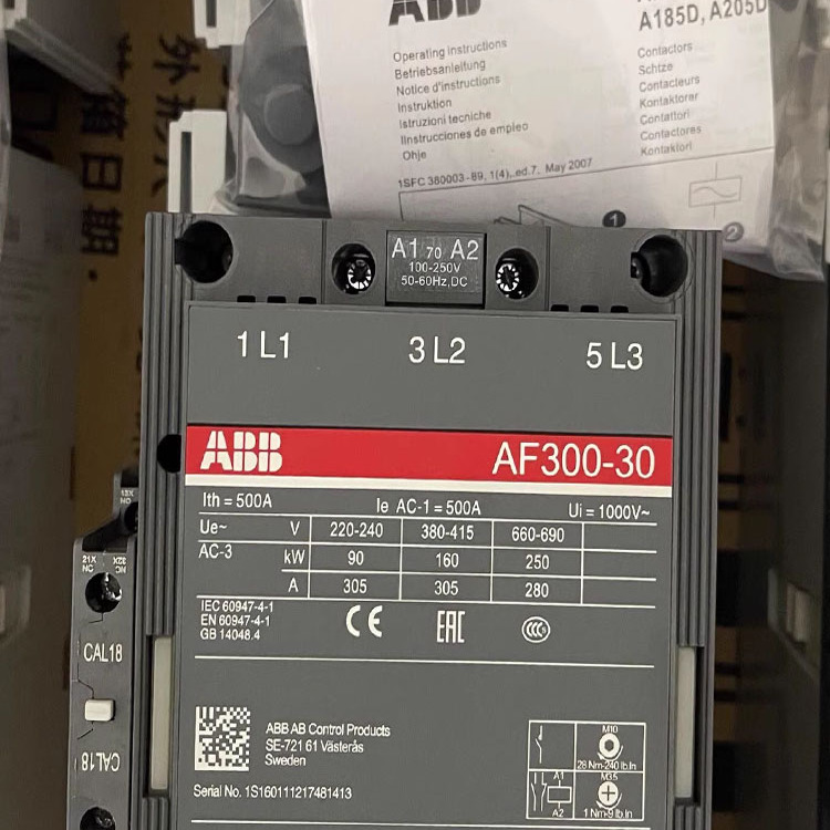 ABB交流接触器A145-30/A185/A210/A205D/A145D/AX185/AX205/AX300