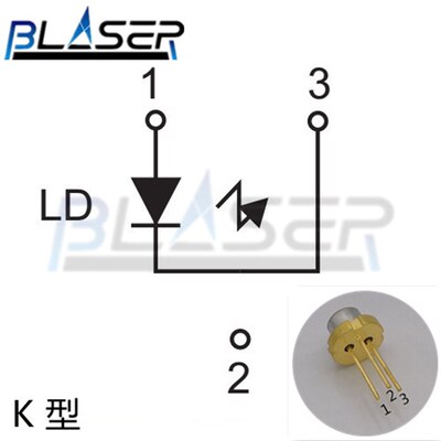 638nm 120mw 3.8mm k 脚位 橙红 单模 激光二极管