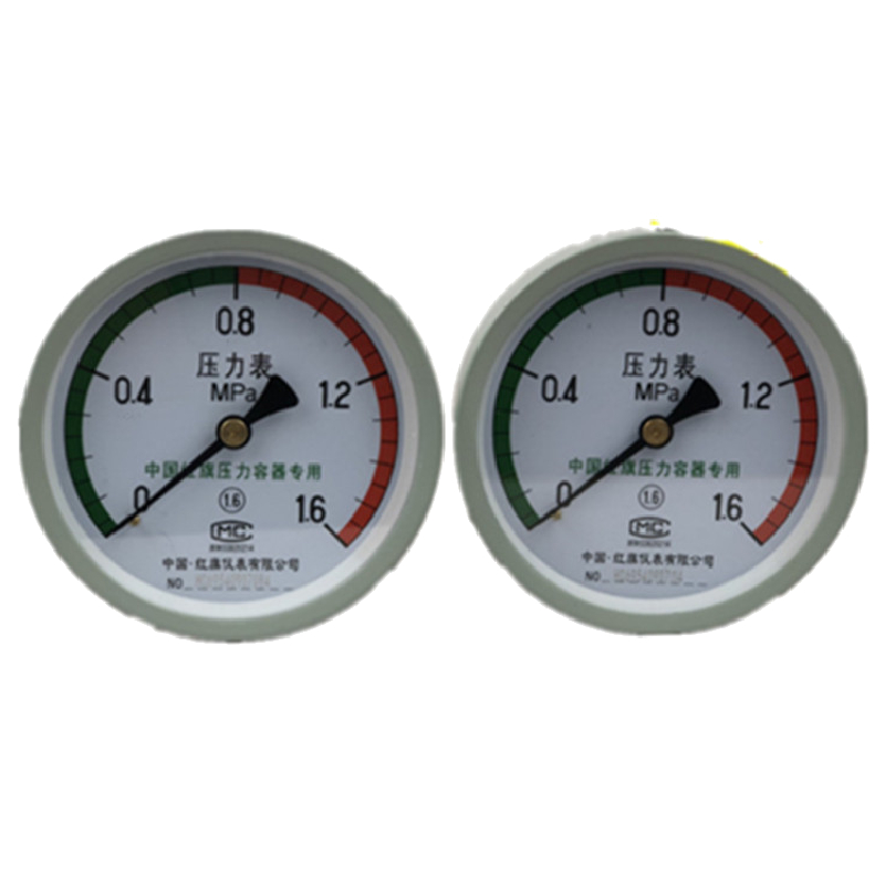 红旗仪表轴向真空表y-100z气压表压力表0-2.5mpa缓冲弯管表 0-1.6