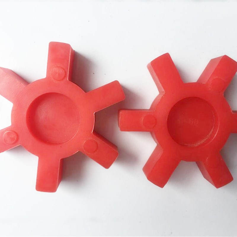 L型联轴器缓冲垫块外径四六角减震垫聚氨酯橡胶防震梅花轮水泵