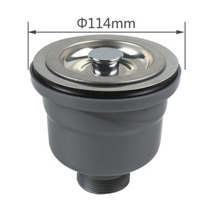 厨房304不锈钢洗菜盆志邦水槽下水器配件110mm洗衣柜114落水器