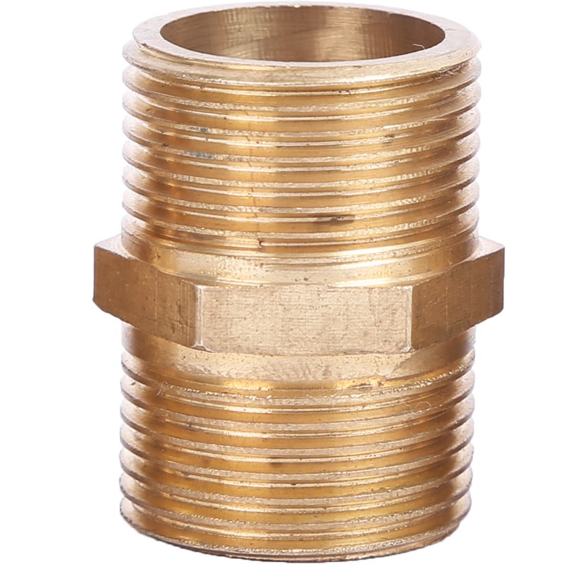 4对丝分水管接头全铜外丝直接6分1寸双外丝铜接头加长一寸管配件