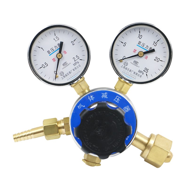 YQY-07氧气减压器调压阀压力表钢瓶气体稳压调压控制器上海减压器