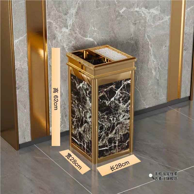 酒店垃圾桶大堂烟灰桶商用宾x馆走廊电梯口烟灰缸果皮箱Y不锈钢垃