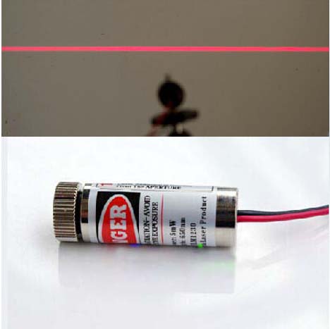 DC头100mW 650nm一字线红光激光头大功率红色定位标线仪器模组
