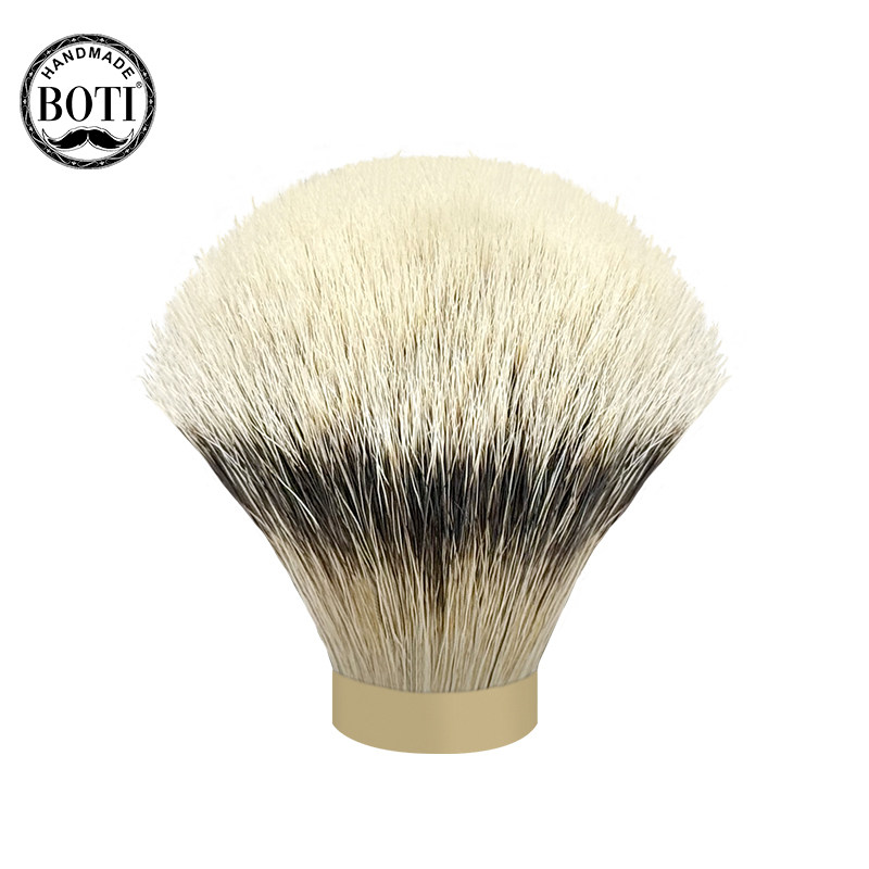 BOTI泊蒂super高山白特路头路高尺獾毛新品极密hm银尖剃须毛结