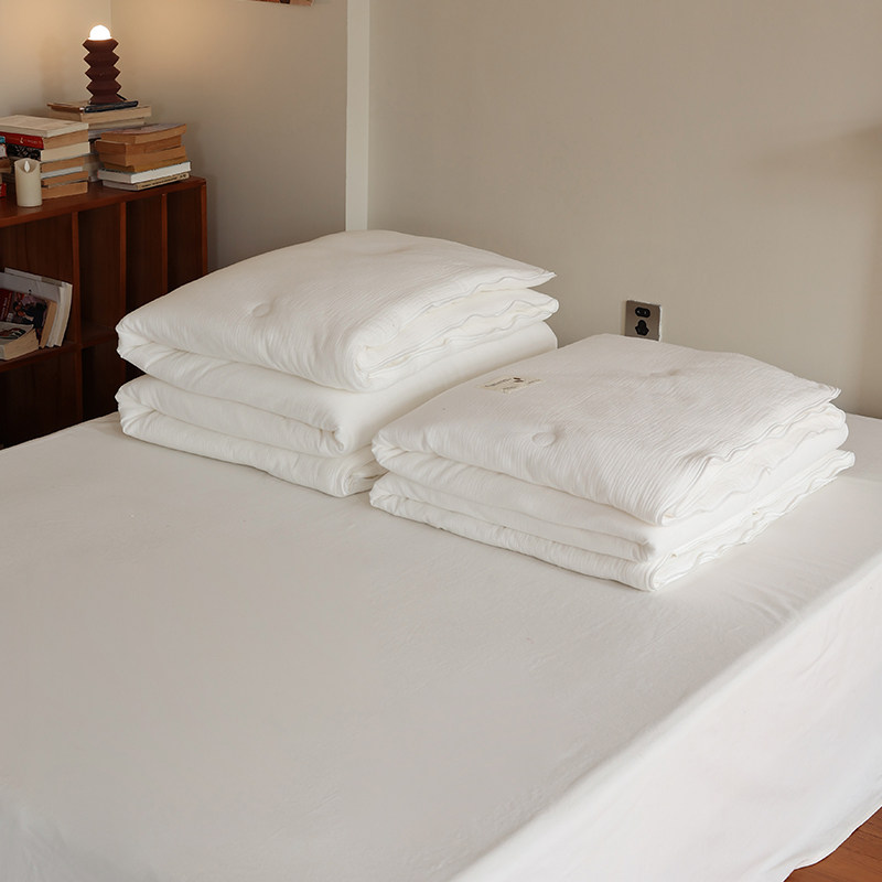 花时间生活简约秋冬季A类新疆纯棉双层纱被子亲肤保暖蚕丝蛋白被,床上用品,化纤被,淘宝优惠券,粉丝福利购,淘宝优惠卷