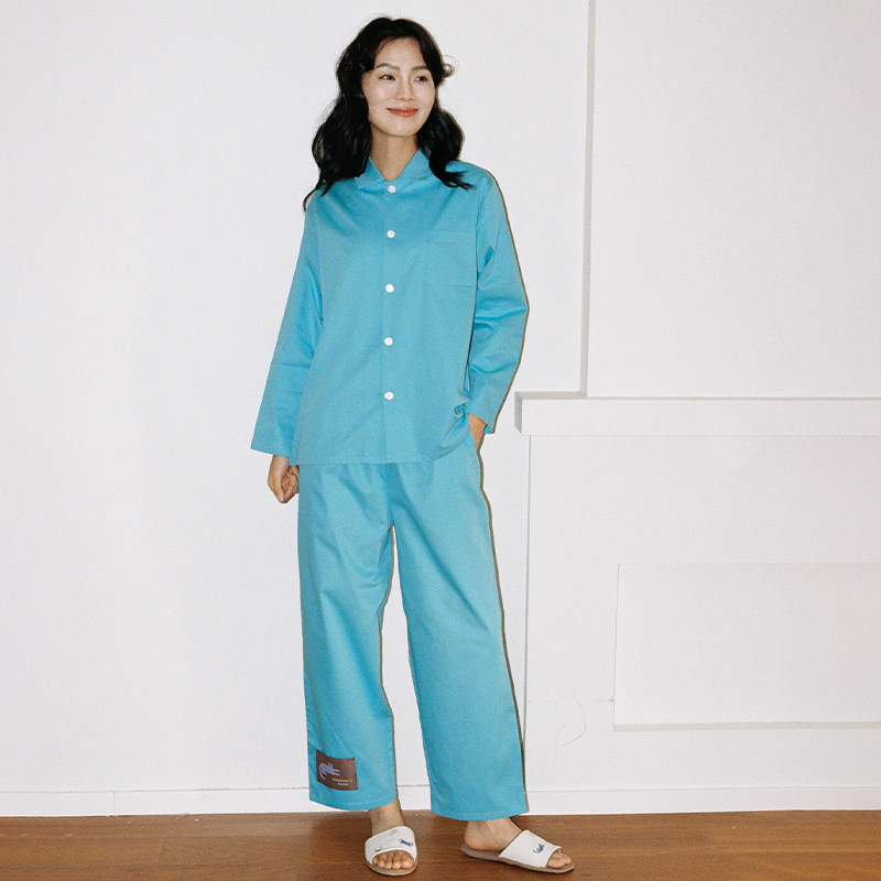 春夏新款水洗纯棉家居服睡衣女款