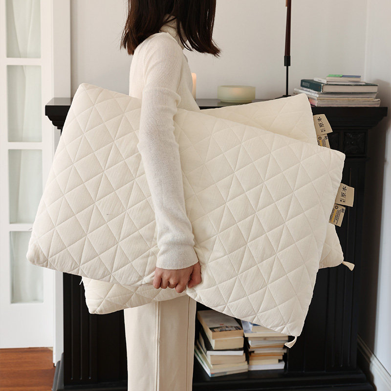 花时间生活软糖记忆枕宿舍学生纯棉护颈椎助睡眠男低枕芯家用双人