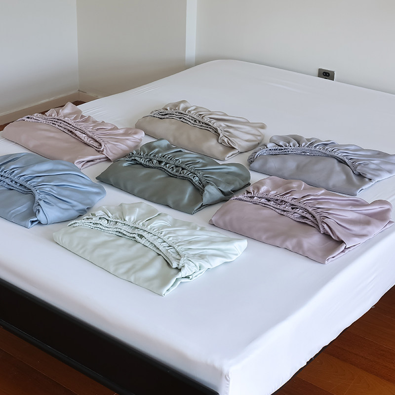 花时间生活100支凉感滑凉A类兰精天丝莱赛尔床笠单品床垫床罩