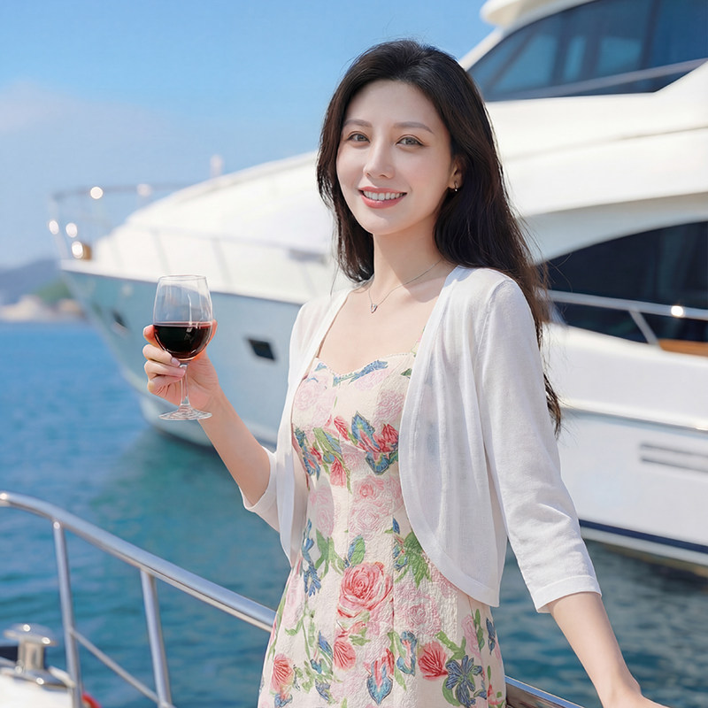 针织外搭开衫女夏季薄款罩衫上衣图片