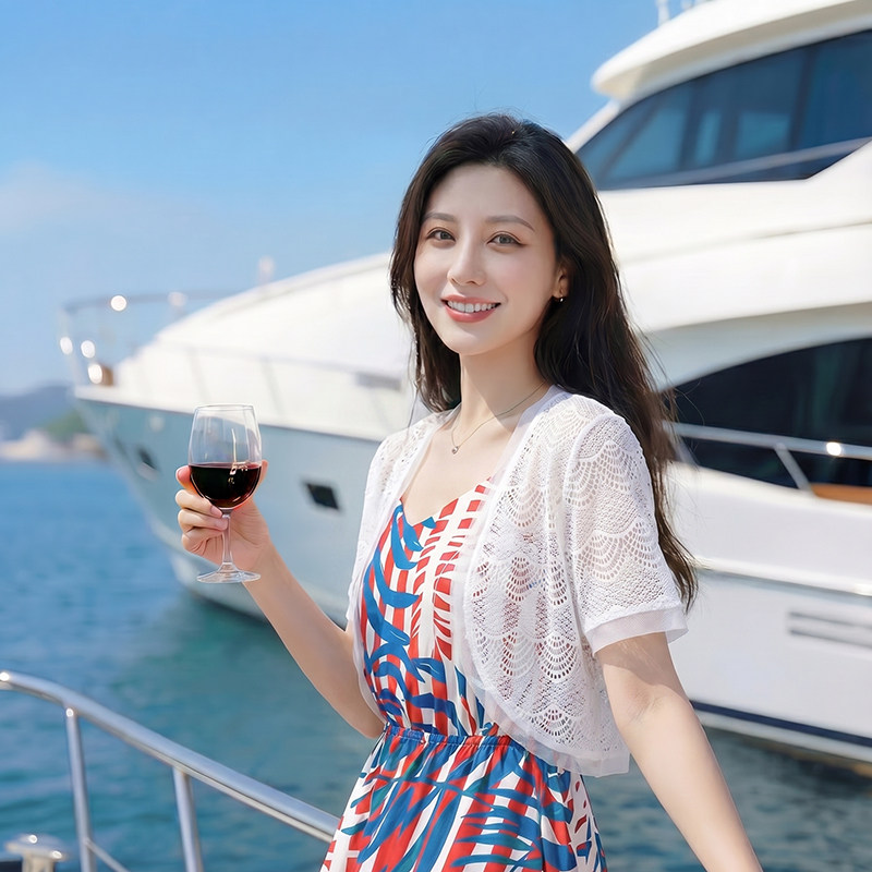 短袖蕾丝罩衫女夏季2026新款小披肩吊带外搭开衫薄款镂空上衣外套
