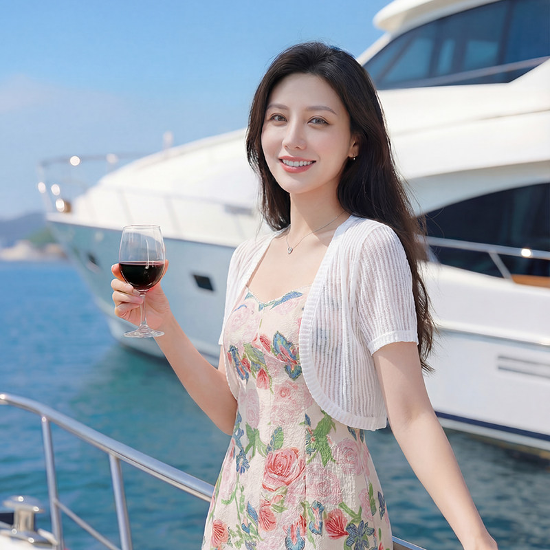 针织外搭开衫女夏季薄款罩衫上衣图片