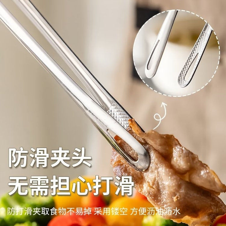 特厚不锈钢烤肉夹子家用牛排户外烧烤面包食物厨房食品防烫夹