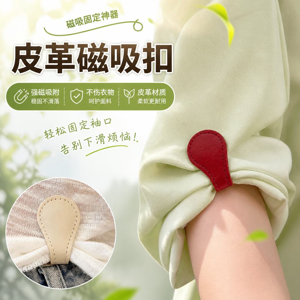隐形磁吸袖口防滑防掉改短夹