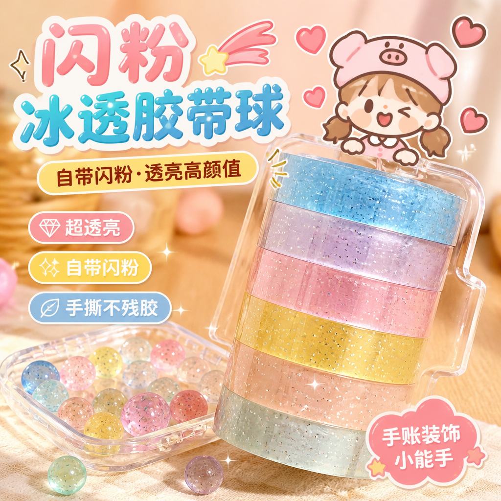 珠光4.8粘粘球网红解压玩具