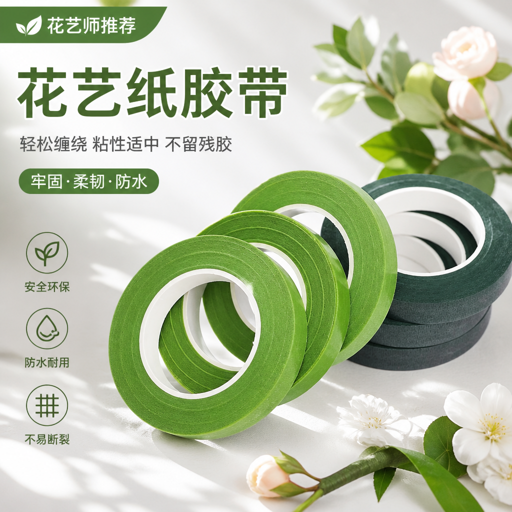 皱纹纸胶带DIY花艺材料花束花环