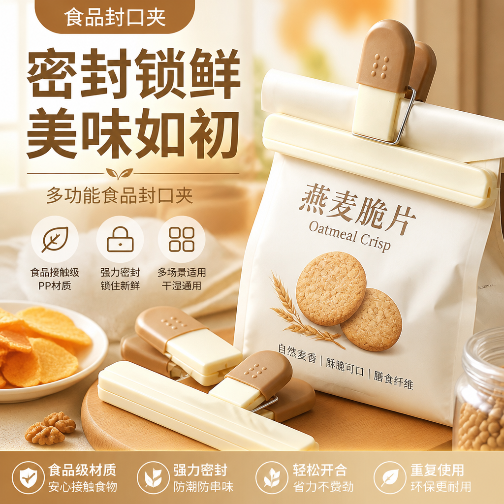 食品封口夹防潮保鲜封口器
