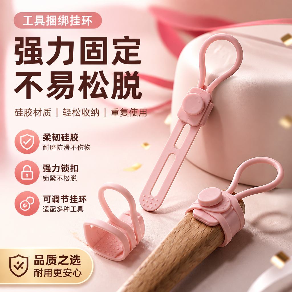 厨具手柄硅胶套环挂环收纳