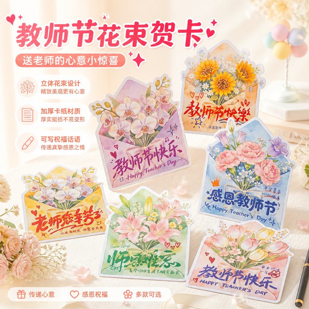 教师节感谢师恩贺卡可留言