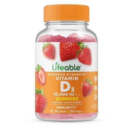 Lifeable Vitamin D3 10000 IU - Great Tasting Natural Flav
