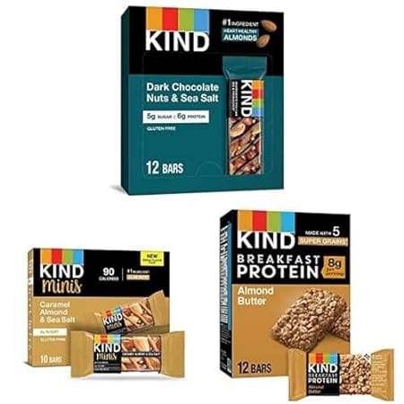 Bundle of KIND Bars， Dark Chocolate Nuts and Sea Salt， He