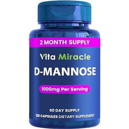d-mannose 1000mg capsules with cranberry hibiscus and den