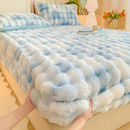 母婴兔绒床笠单件牛奶绒加厚珊瑚绒床罩床垫保护罩单人毛绒床单套