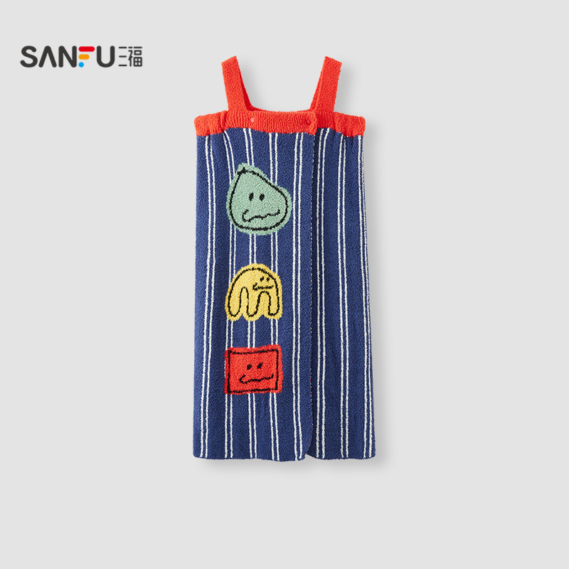 三福【BRUNCH BROTHER联名】女冬季吊带浴裙家居服512950