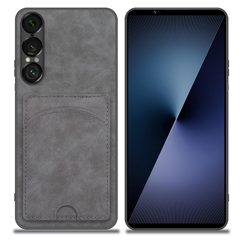 适用索尼Xperia1VII手机壳保护套皮质5G全新防摔全包边Sony1vii羊巴皮插卡支架5iv后盖10vi卡包耐磨ACEIII