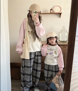 QZ810彩绘小马拼色卫衣 顾奈 大小妹专享