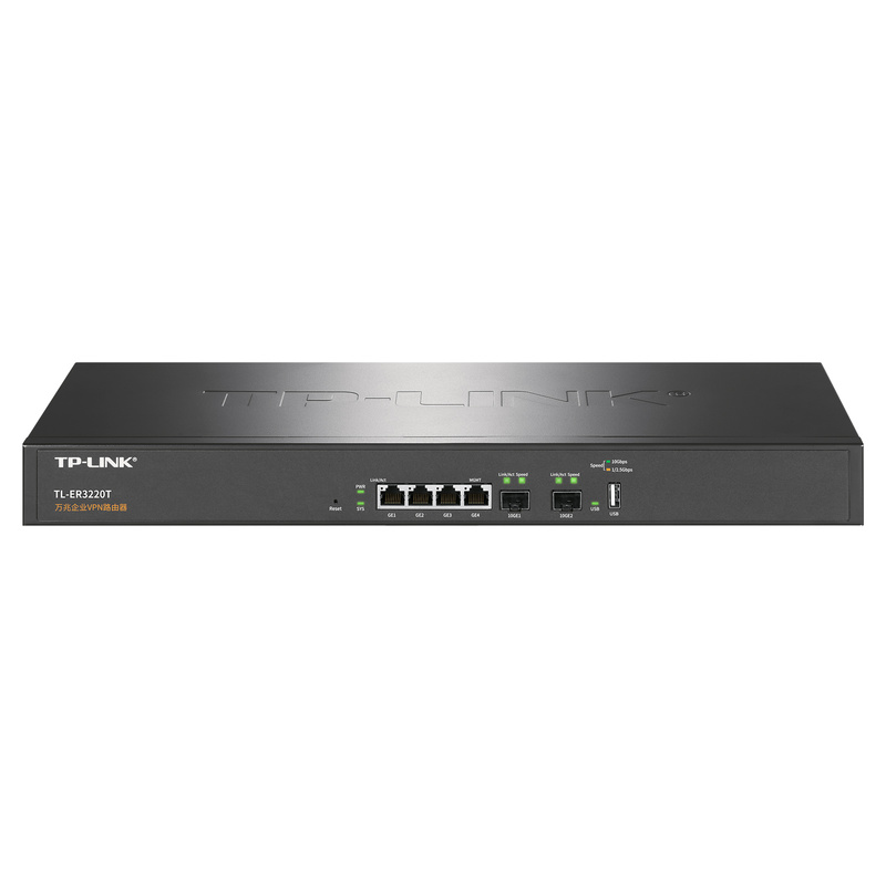 普联TP-LINK TL-ER3220T 四核万兆企业路由器2光4电多Wan口宽带网络叠加SFP+光口路由器机架式商用办公分线器