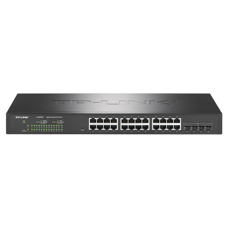 普联TP-LINK4光24电PoE供电器
