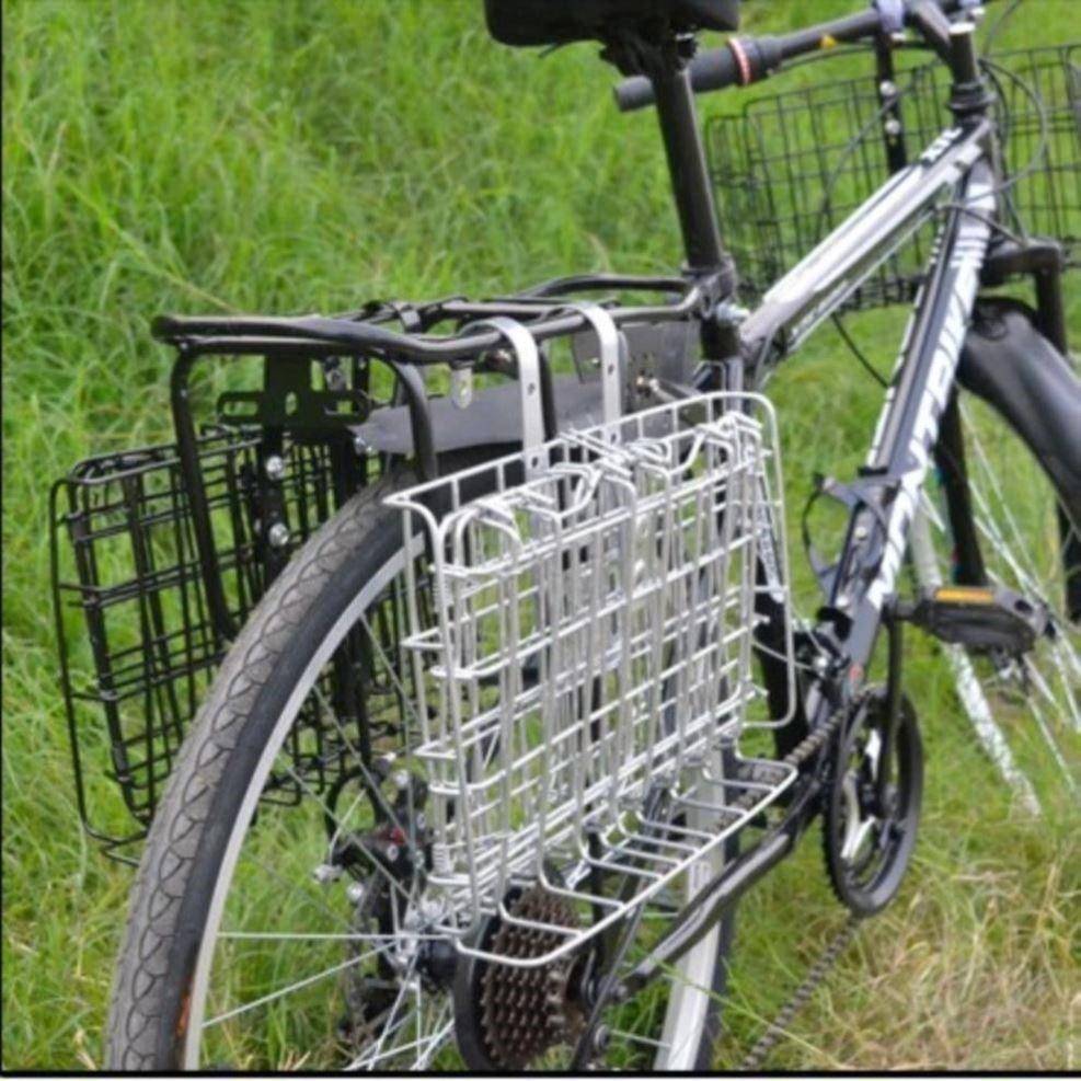 自行车后架筐山地车专用特大号后车筐加大加深可折叠后货架菜篮子