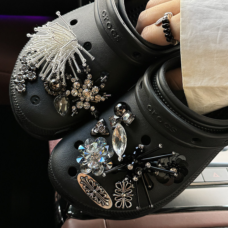 ·暗夜吸睛·原创洞洞鞋配饰高级感鞋花鞋扣立体闪钻适配,服饰配件/皮带/帽子/围巾,鞋扣,淘宝优惠券,粉丝福利购,淘宝优惠卷