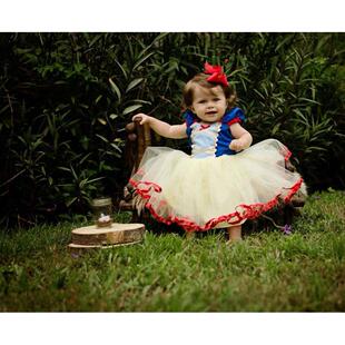 ins儿童外贸童裙女童白雪公主连衣裙夏2018纯棉宝宝公主裙