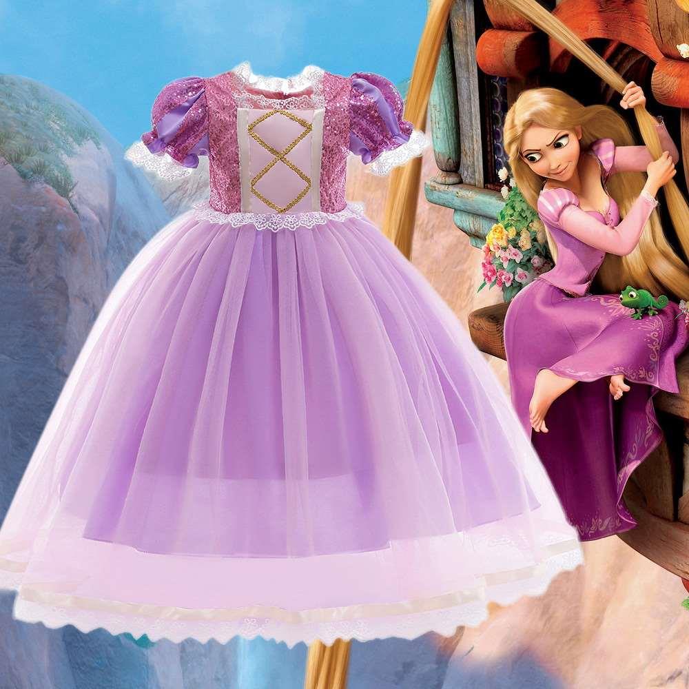 外贸公主裙白雪公主冰雪奇缘裙礼服girl dress长发公主连衣裙子