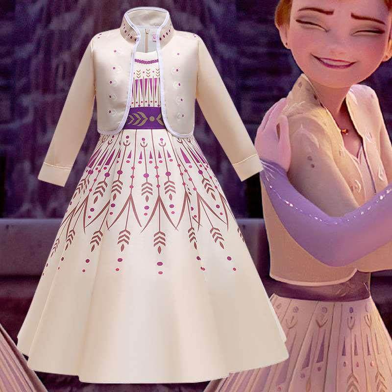 2020年安娜艾莎童裙外贸童装女童礼服girl dress圣诞连衣裙