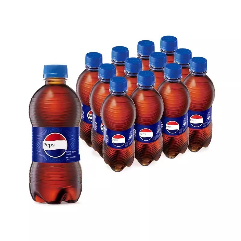 百事可乐原碳酸苏打300毫升*12瓶整瓶O小瓶装饮料小可乐饮料