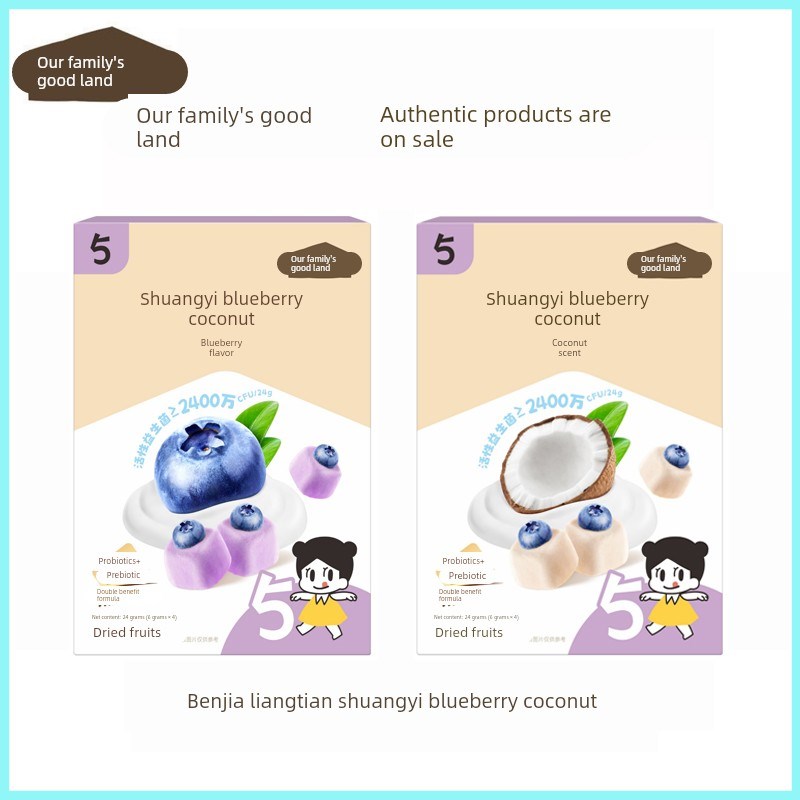 2盒画算 本家良田双益蓝莓椰椰 D椰香味 草莓味 蓝莓味 24克