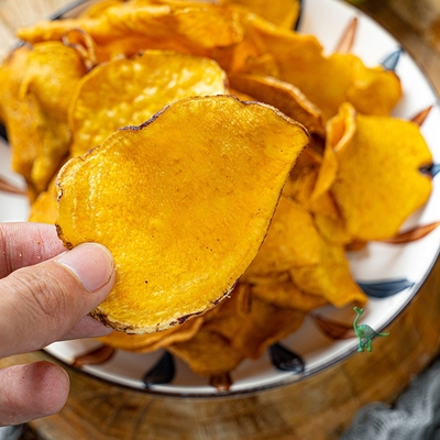 挑剔虎烟薯片红薯脆片干地瓜脆片手工酥脆薄片袋装U网红零食2袋装