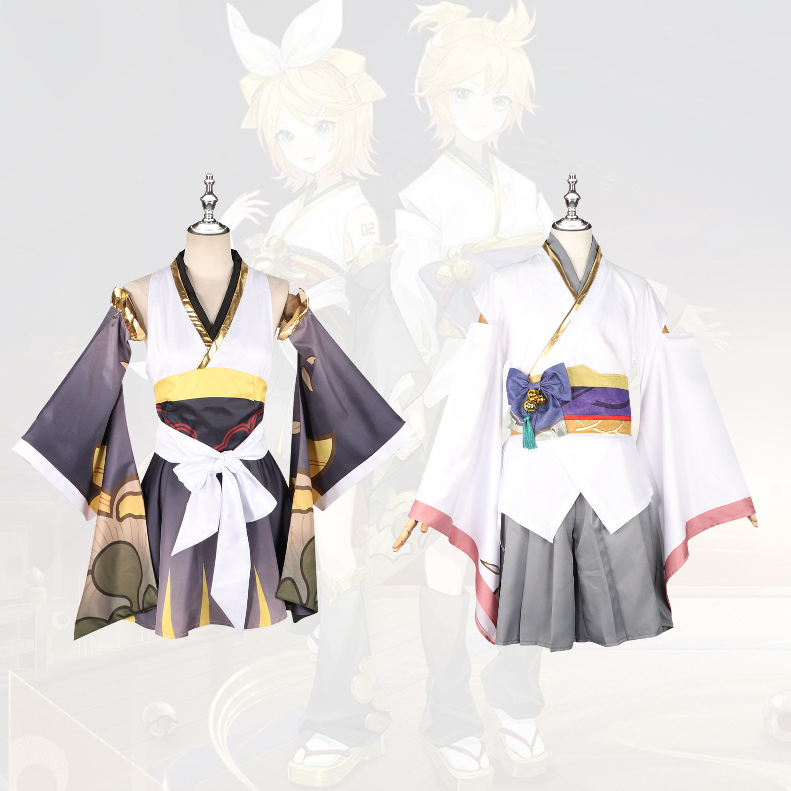 镜音双子cos服未来阴阳师镜音玲镜音连觉醒前cosplay动漫游戏