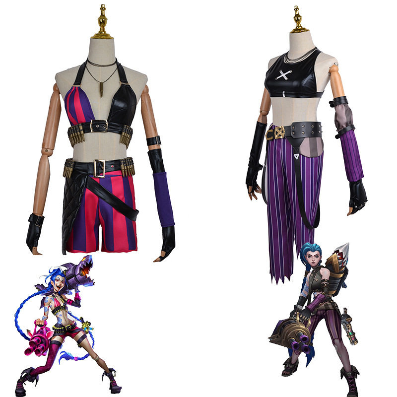 惠家英雄联盟cos双城之战金克丝cos游戏服装女装cosplay