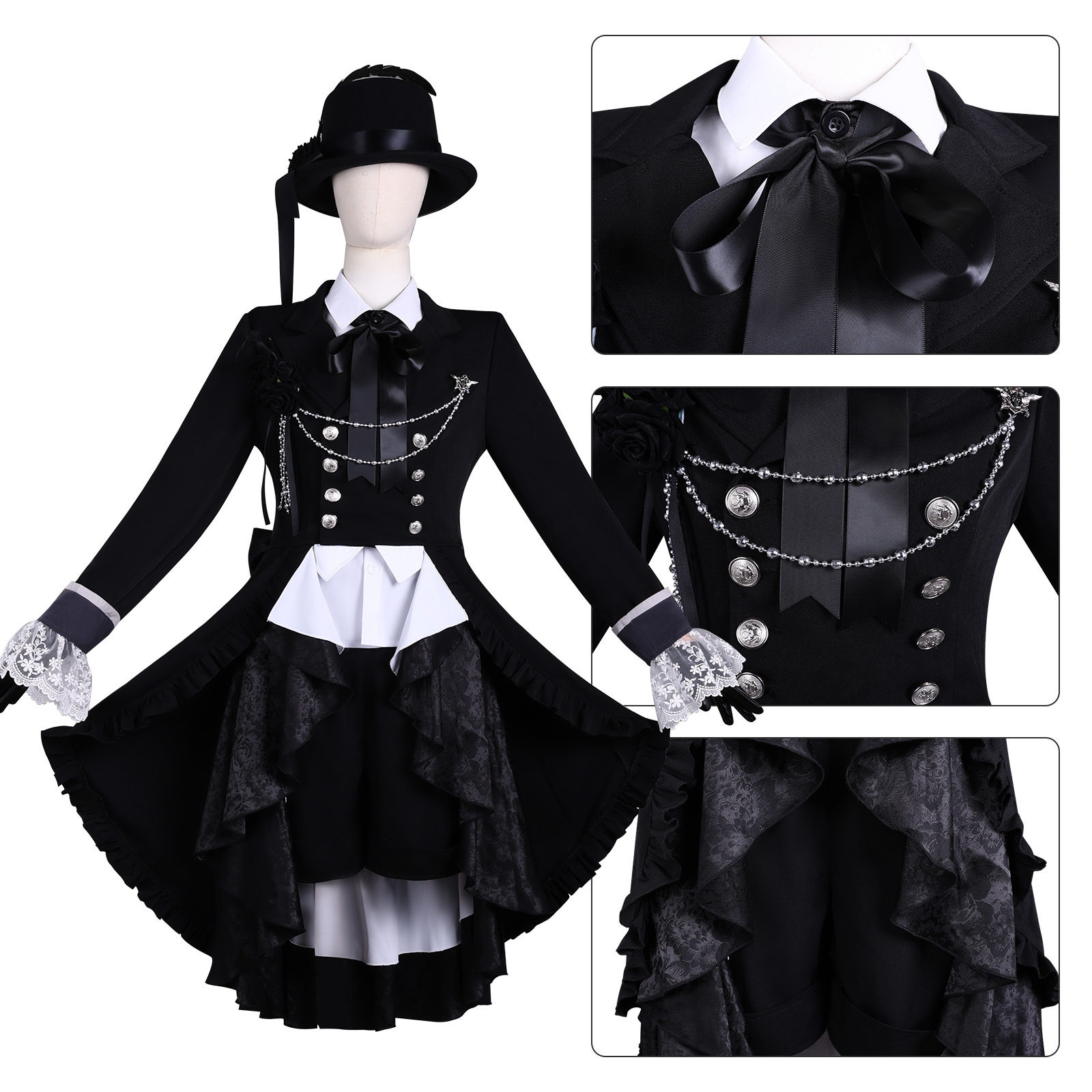 跨境新品黑执事绿魔女篇COS服黑执事啵酱黑扉cosplay服装c服女装