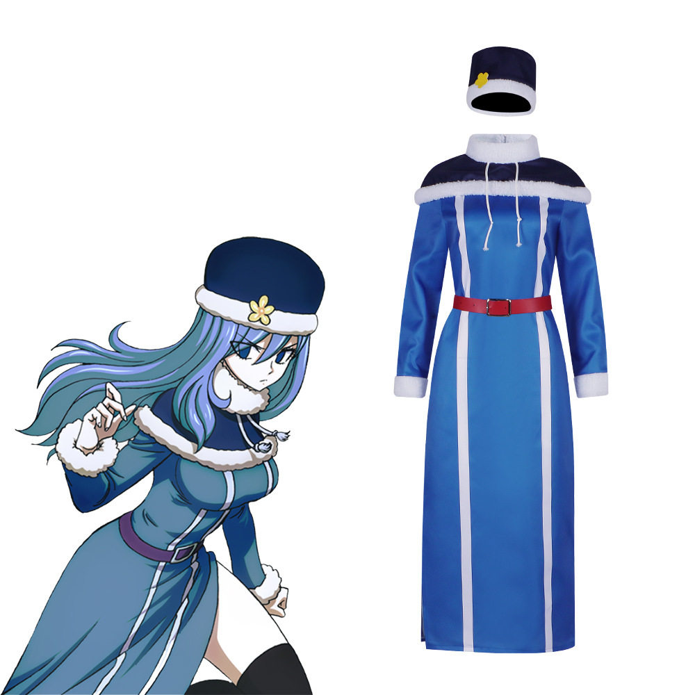 妖精的尾巴cos服雨女朱比亚·罗克丝cosplay动漫角色扮演服装全套