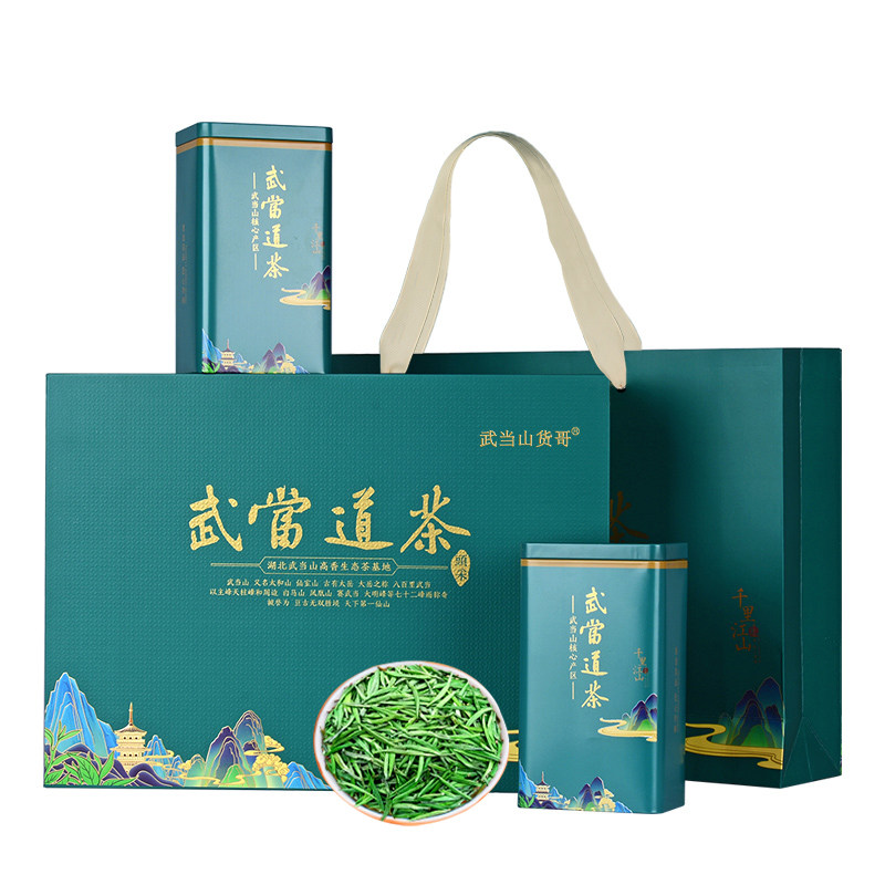 武当道茶2024年新茶湖北十堰武当山特级剑茶绿茶叶礼盒装
