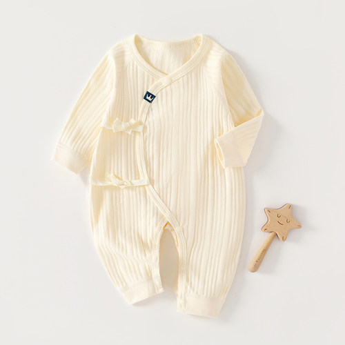 新生儿婴儿衣服春秋季纯棉蝴蝶衣52码59和尚服初生男女宝宝连体衣